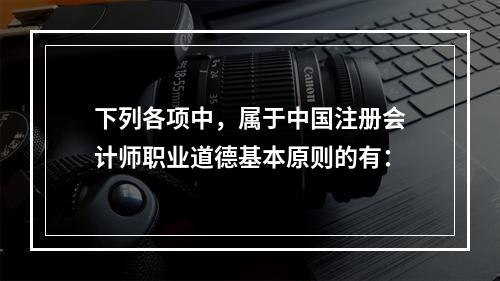 下列各项中，属于中国注册会计师职业道德基本原则的有：