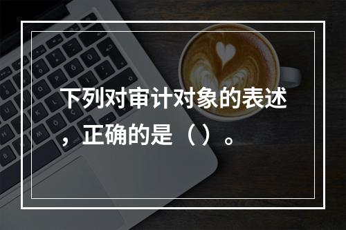 下列对审计对象的表述，正确的是（ ）。