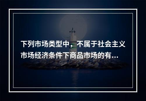 下列市场类型中，不属于社会主义市场经济条件下商品市场的有（）