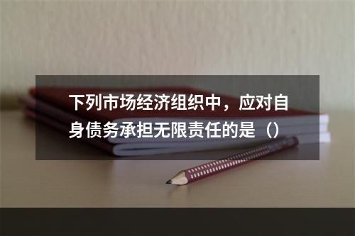 下列市场经济组织中，应对自身债务承担无限责任的是（）