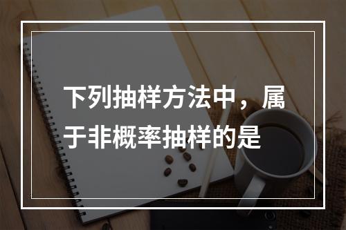 下列抽样方法中，属于非概率抽样的是