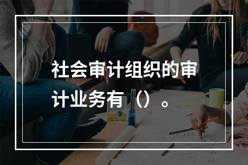 社会审计组织的审计业务有（）。