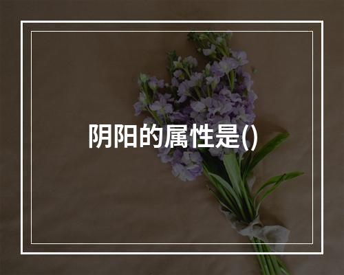 阴阳的属性是()