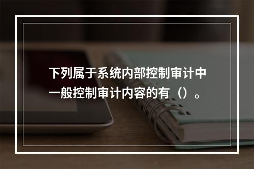 下列属于系统内部控制审计中一般控制审计内容的有（）。