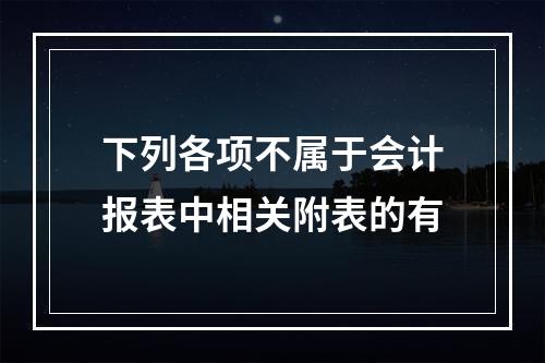 下列各项不属于会计报表中相关附表的有