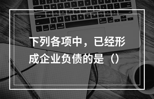 下列各项中，已经形成企业负债的是（）