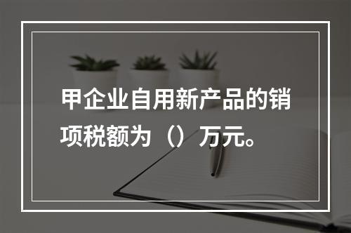 甲企业自用新产品的销项税额为（）万元。