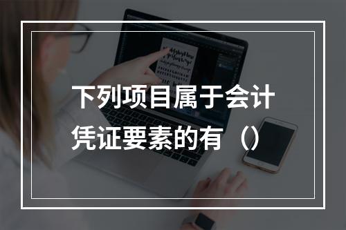 下列项目属于会计凭证要素的有（）