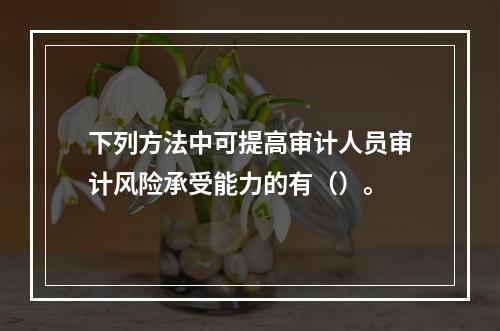 下列方法中可提高审计人员审计风险承受能力的有（）。