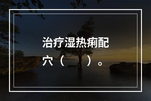 治疗湿热痢配穴（　　）。