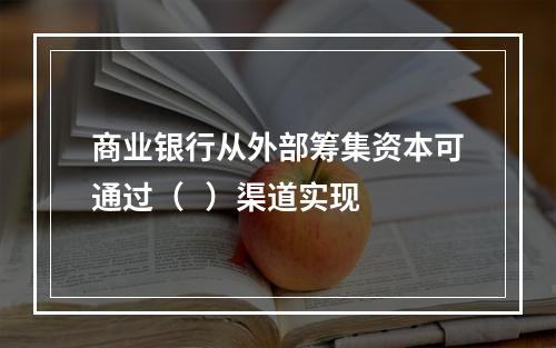 商业银行从外部筹集资本可通过（   ）渠道实现