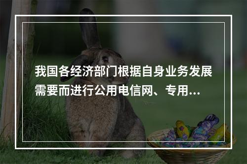 我国各经济部门根据自身业务发展需要而进行公用电信网、专用电信