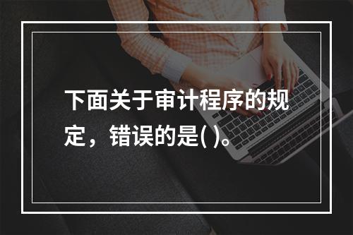 下面关于审计程序的规定，错误的是( )。