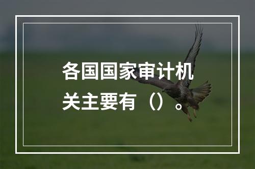 各国国家审计机关主要有（）。