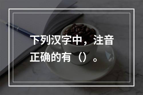 下列汉字中，注音正确的有（）。