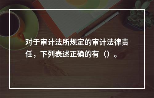 对于审计法所规定的审计法律责任，下列表述正确的有（）。