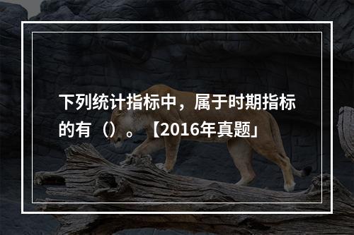 下列统计指标中，属于时期指标的有（）。【2016年真题」