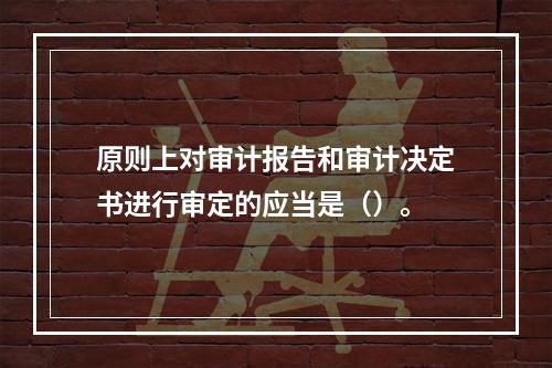 原则上对审计报告和审计决定书进行审定的应当是（）。