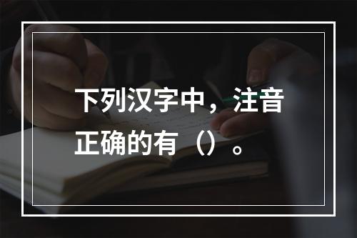 下列汉字中，注音正确的有（）。