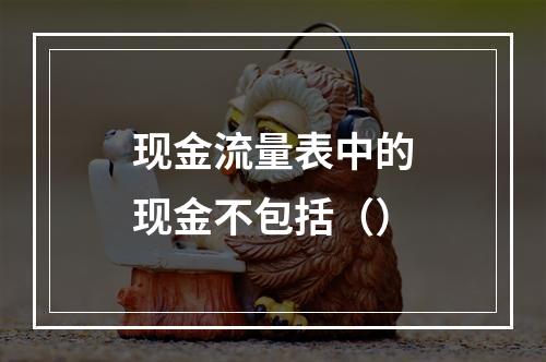 现金流量表中的现金不包括（）