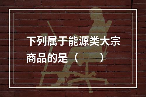 下列属于能源类大宗商品的是（　　）