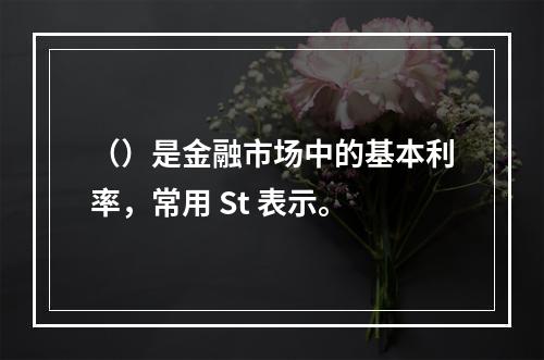 （）是金融市场中的基本利率，常用 St 表示。