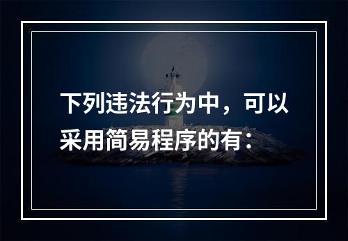 下列违法行为中，可以采用简易程序的有：