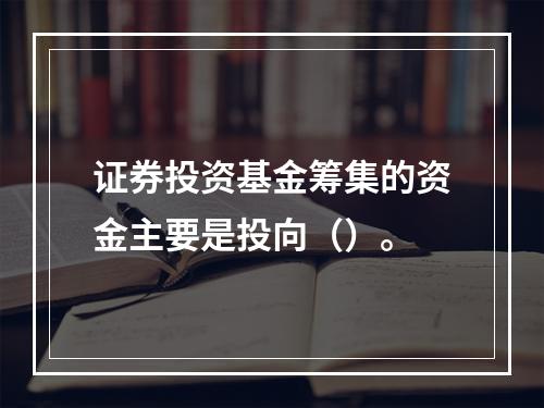 证券投资基金筹集的资金主要是投向（）。