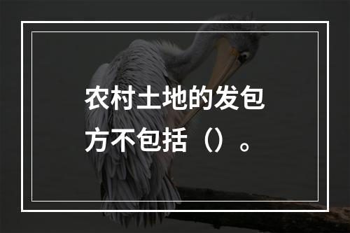 农村土地的发包方不包括（）。