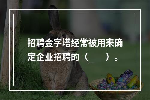 招聘金字塔经常被用来确定企业招聘的（　　）。