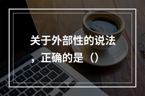 关于外部性的说法，正确的是（）