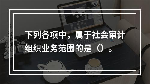 下列各项中，属于社会审计组织业务范围的是（）。