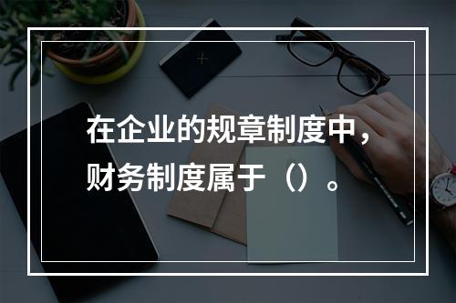 在企业的规章制度中，财务制度属于（）。