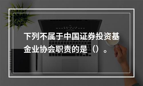 下列不属于中国证券投资基金业协会职责的是（）。