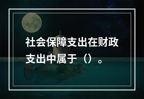 社会保障支出在财政支出中属于（）。