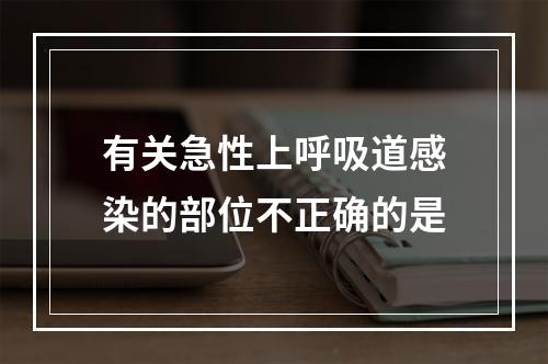 有关急性上呼吸道感染的部位不正确的是