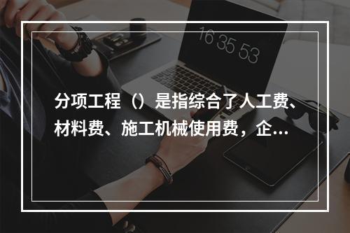 分项工程（）是指综合了人工费、材料费、施工机械使用费，企业管