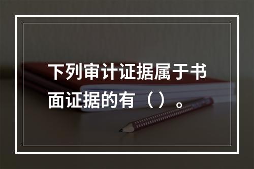 下列审计证据属于书面证据的有（ ）。