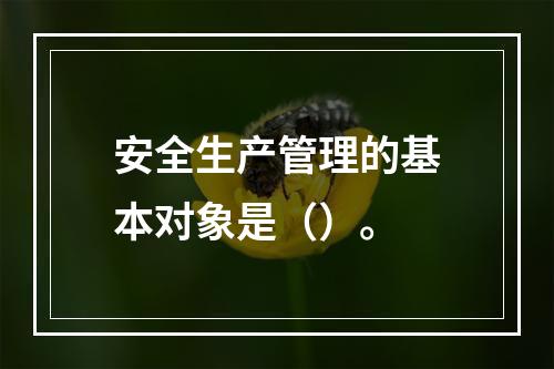 安全生产管理的基本对象是（）。