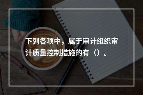 下列各项中，属于审计组织审计质量控制措施的有（）。