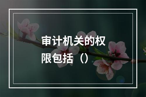 审计机关的权限包括（）