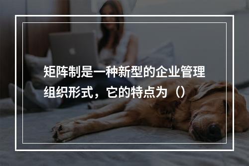 矩阵制是一种新型的企业管理组织形式，它的特点为（）