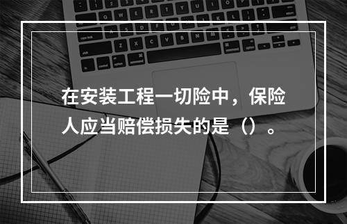 在安装工程一切险中，保险人应当赔偿损失的是（）。