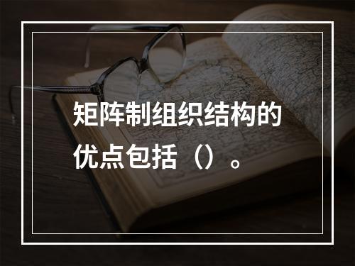 矩阵制组织结构的优点包括（）。