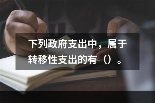 下列政府支出中，属于转移性支出的有（）。