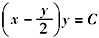 微分方程ydx+（x-y）dy=0的通解是（　　）。[201