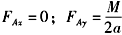 三铰拱上作用有大小相等，转向相反的二力偶，其力偶矩大小为M