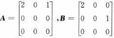 下列矩阵中，A和B相似的是()。