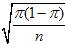 样本比例的标准误差计算公式为（　　）。