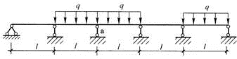 图示均为五跨等跨等截面连续梁。哪一个图中支座a产生的弯矩最